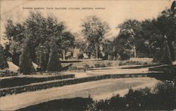 Sunken Garden State Teachers College Postcard