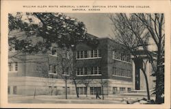 William Allen White Memorial Library, Emporia State Teachers College Kansas Postcard Postcard Postcard