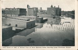 West Bottoms Wholesale Houses - June Flood of 1908 at Kansas City Missouri Postcard Postcard Postcard