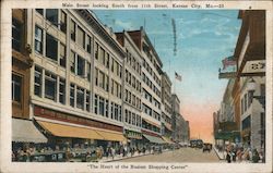 Main Street Looking South from 11th Street Postcard