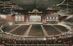 Interior of Convention Hall, as Arranged for Theatrical Performances Postcard