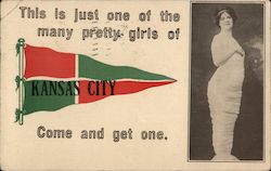 This is Just One of the Many Pretty Girls of Kansas City - Come And Get One Postcard