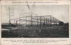Sales Office at Fifth and Penn Streets Postcard