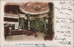 Hotel Baltimore Lobby Kansas City, MO Postcard Postcard Postcard