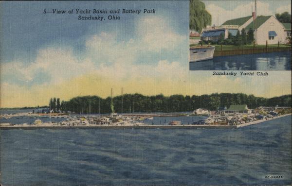 View of Yacht Basin and Battery Park Sandusky Ohio