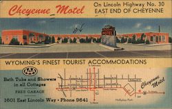 Cheyenne Motel Wyoming Postcard Postcard Postcard