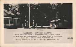 Miller's Heated Cabins Chambersburg, PA Postcard Postcard Postcard