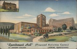 Sportsman's Hall, St. Vincent College Postcard