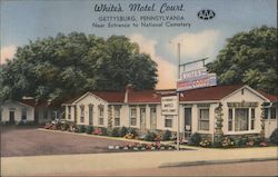 White's Motel Court Postcard
