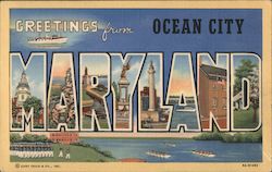 Greetings From Ocean City Maryland Postcard Postcard Postcard