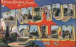 Greetings From Winston-Salem Postcard