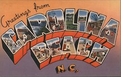 Greetings From Carolina Beach Postcard