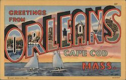 Greetings From Orleans Massachusetts Postcard Postcard Postcard