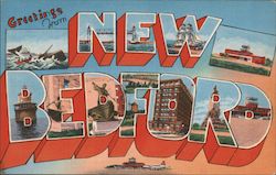 Greetings From New Bedford Massachusetts Postcard Postcard Postcard