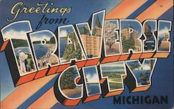 Greetings From Traverse City Postcard