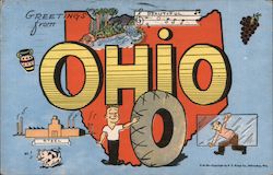 Greetings from Beautiful Ohio Postcard Postcard Postcard