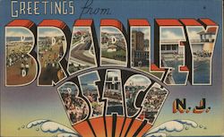 Greetings From Bradley Beach New Jersey Postcard Postcard Postcard