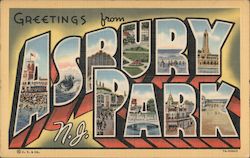 Greetings from Asbury Park, N.J. New Jersey Postcard Postcard 