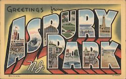 Greetings from Asbury Park, N.J. New Jersey Postcard Postcard Postcard