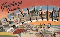 Greetings From Lavallette New Jersey Postcard Postcard Postcard