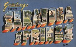 Greetings From Saratoga Springs Postcard