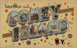 Greetings From Coney Island Postcard