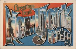 Greetings from New York City - Skyscrapers, Statue of Liberty Postcard Postcard Postcard