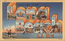 Greetings from Long Beach, L.I. N.Y. Postcard