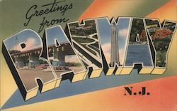 Greetings from Rahway, N.J. - Turnpike Views New Jersey Postcard Postcard Postcard