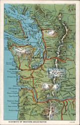 Highways of Western Washington Postcard