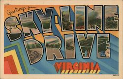 Greetings from Sky-Line Drive, Virginia Postcard Postcard Postcard