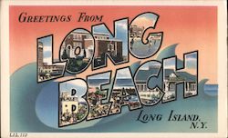 Greetings From Long Beach New York Milt Price Postcard Postcard Postcard