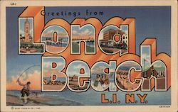 Greetings From Long Beach Postcard