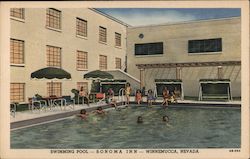 Swimming Pool-Sonoma Inn Postcard