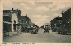 Street Scene Dodge City Kansas Postcard Postcard Postcard