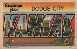 Greetings From Dodge City Postcard