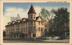 Ludington Hotel Escanaba, MI Postcard Postcard Postcard