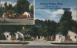 Colonial Village Motel Salt Lake City, UT Postcard Postcard Postcard