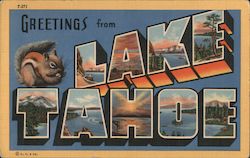 Greetings from Lake Tahoe Postcard