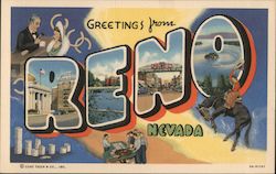 Greetings From Reno Postcard