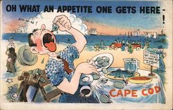 Oh What an Appetite One Gets Here! Postcard