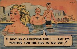 It May be a Strapless Suit... Postcard