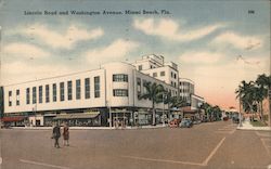 Lincoln Road and Washington Avenue Postcard