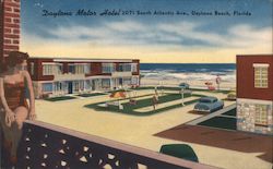 Daytona Motor Hotel Daytona Beach, FL Postcard Postcard Postcard