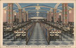 Main Dining Room, Blue Boar Cafeteria Cleveland, OH Postcard Postcard Postcard