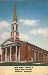 First Baptist Church, Poplar and Parkway Postcard