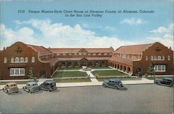 Unique Mission-Style Court House of Alamosa County Colorado Postcard Postcard Postcard