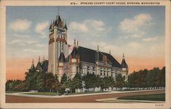 Spokane County Court House Washington Postcard Postcard Postcard
