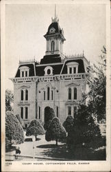 Court House Cottonwood Falls, KS Postcard Postcard Postcard