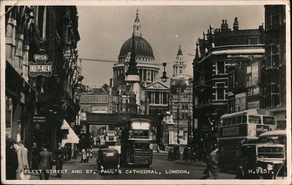 Fleet Street and St. Paul's Cathedral London England